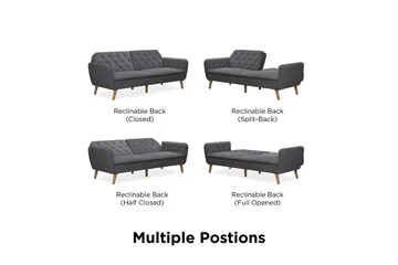 Tallulah 2-sits Bäddsoffa Grå - Novogratz - Möbler - Vardagsrum - Bäddsoffor - 2-sits bäddsoffa