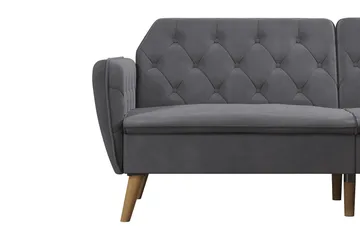 Tallulah 2-sits Bäddsoffa Grå - Novogratz - Möbler - Vardagsrum - Bäddsoffor - 2-sits bäddsoffa