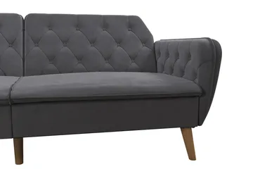 Tallulah 2-sits Bäddsoffa Grå - Novogratz - Möbler - Vardagsrum - Bäddsoffor - 2-sits bäddsoffa