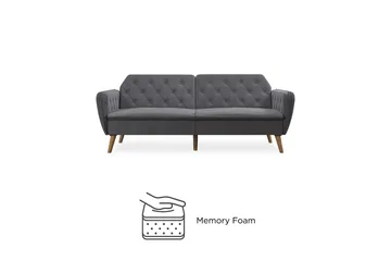 Tallulah 2-sits Bäddsoffa Grå - Novogratz - Möbler - Vardagsrum - Bäddsoffor - 2-sits bäddsoffa