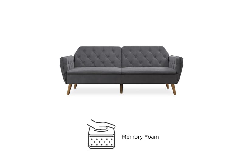 Tallulah 2-sits Bäddsoffa Grå - Novogratz - Möbler - Vardagsrum - Bäddsoffor - 2-sits bäddsoffa