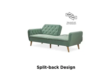 Tallulah 2-sits Bäddsoffa Sammet/Ljusgrön - Novogratz - Möbler - Vardagsrum - Bäddsoffor - 2-sits bäddsoffa