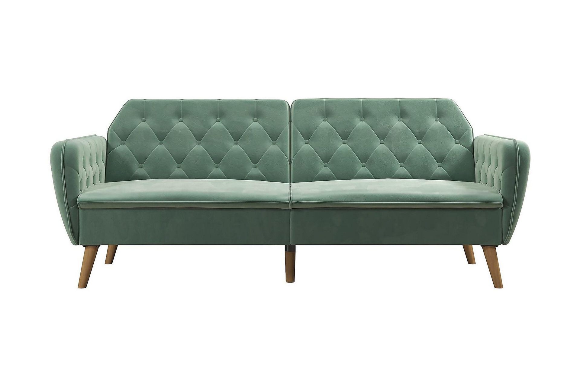 tallulah 2-sits bäddsoffa sammet/ljusgrön - novogratz