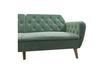 Tallulah 2-sits Bäddsoffa Sammet/Ljusgrön - Novogratz - Möbler - Vardagsrum - Bäddsoffor - 2-sits bäddsoffa
