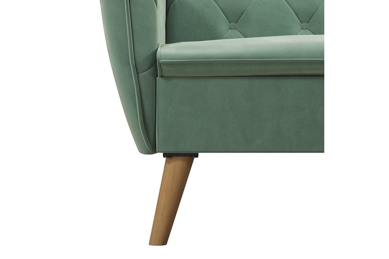 Tallulah 2-sits Bäddsoffa Sammet/Ljusgrön - Novogratz - Möbler - Vardagsrum - Bäddsoffor - 2-sits bäddsoffa