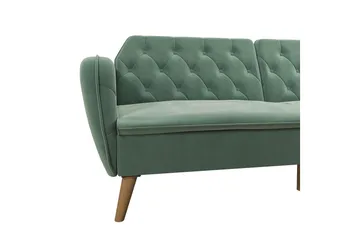 Tallulah 2-sits Bäddsoffa Sammet/Ljusgrön - Novogratz - Möbler - Vardagsrum - Bäddsoffor - 2-sits bäddsoffa