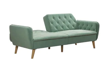 Tallulah 2-sits Bäddsoffa Sammet/Ljusgrön - Novogratz - Möbler - Vardagsrum - Bäddsoffor - 2-sits bäddsoffa