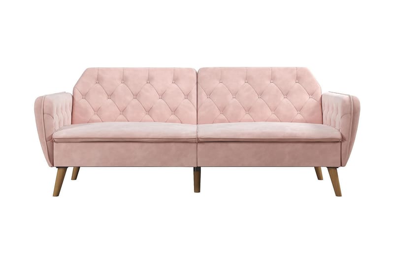 TALLULAH 2-sits Bäddsoffa Sammet/Rosa - Bäddsoffor - 2-sits bäddsoffa