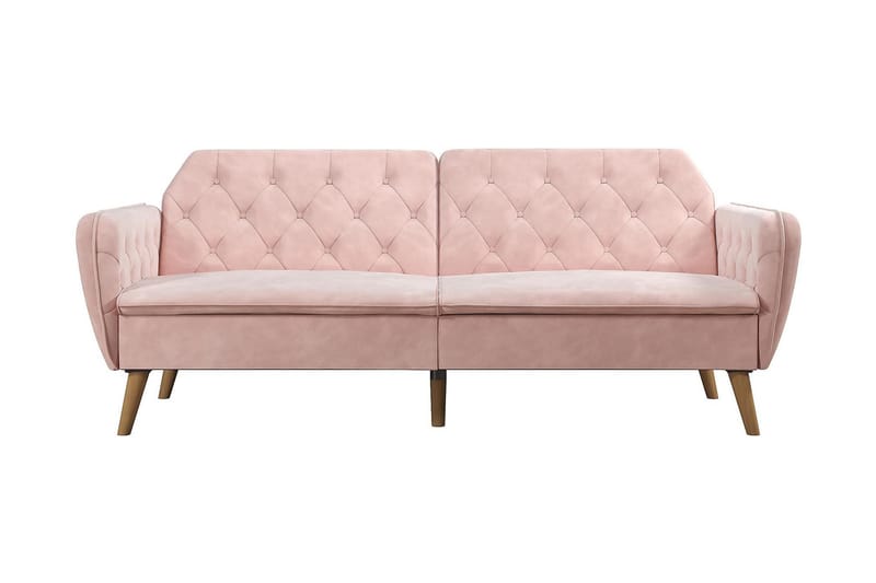 TALLULAH 2-sits Bäddsoffa Sammet/Rosa - Novogratz - 2-sits bäddsoffa - Bäddsoffor