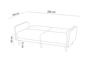 Tamatha Bäddsoffa 3-sits - Grå - Möbler - Vardagsrum - Bäddsoffor