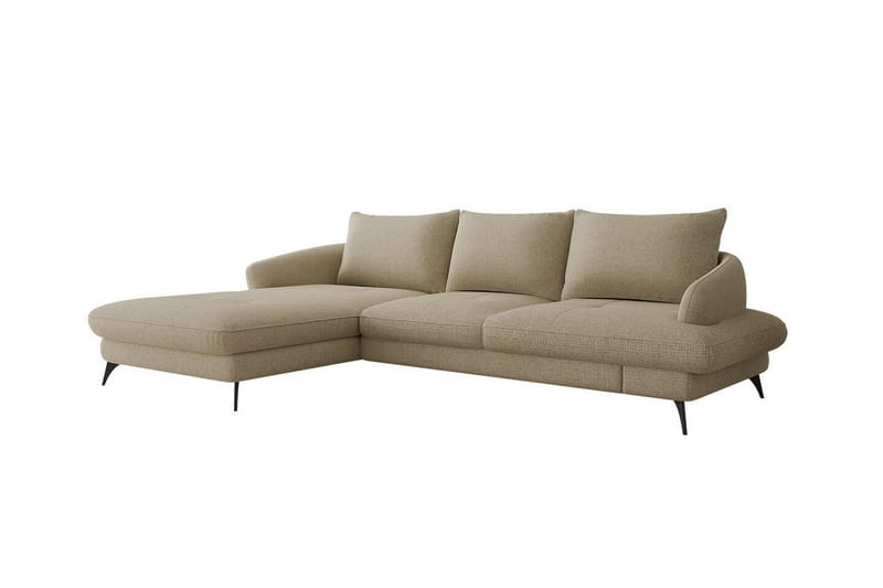 Telford 3-sits Hörnbäddsoffa Beige Creme - Möbler - Vardagsrum - Bäddsoffor - Hörnbäddsoffa