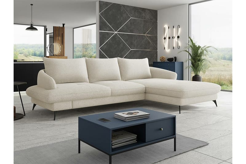 Telford 3-sits Hörnbäddsoffa Beige - Möbler - Vardagsrum - Bäddsoffor - Hörnbäddsoffa