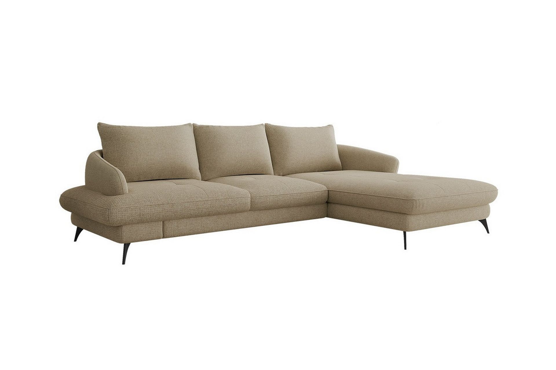 Telford 3-sits Hörnbäddsoffa Beige - Möbler - Vardagsrum - Bäddsoffor - Hörnbäddsoffa
