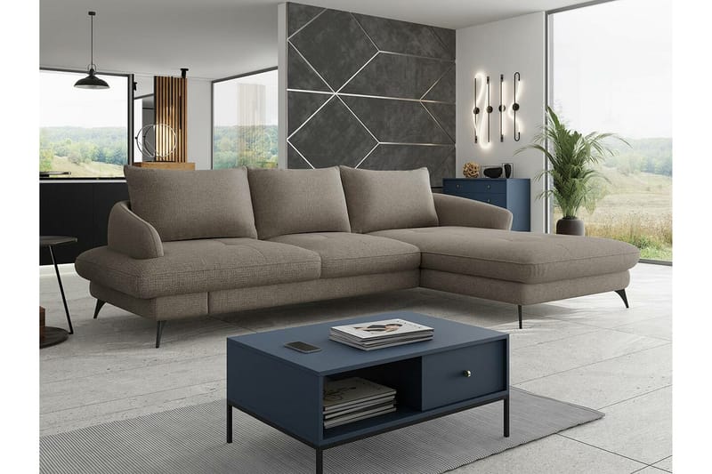 Telford 3-sits Hörnbäddsoffa Brun - Möbler - Vardagsrum - Bäddsoffor