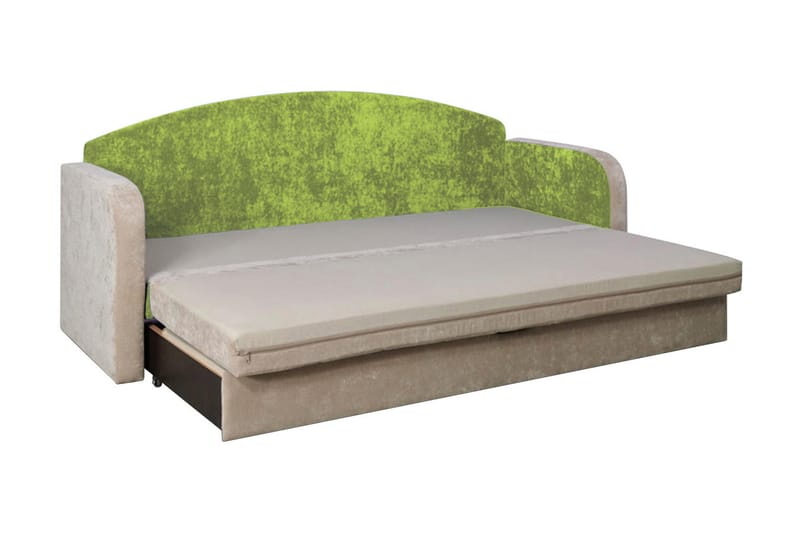 Tenus Bäddsoffa 208x76x86 cm - Beige/Grön - Möbler - Vardagsrum - Bäddsoffor