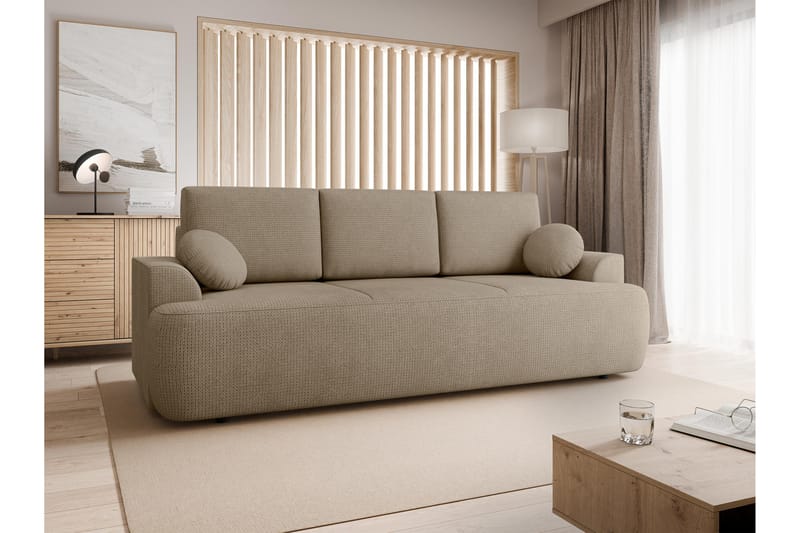 Terros Bäddsoffa 3-sits - Brun - Möbler - Vardagsrum - Bäddsoffor