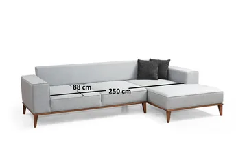 Thrill Bäddsoffa med Divan Höger - Grå - Möbler - Vardagsrum - Bäddsoffor