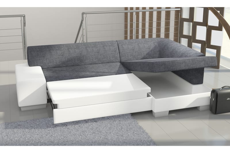 Tietaz Bäddsoffa med Divan - Grå/Svart - Möbler - Vardagsrum - Bäddsoffor