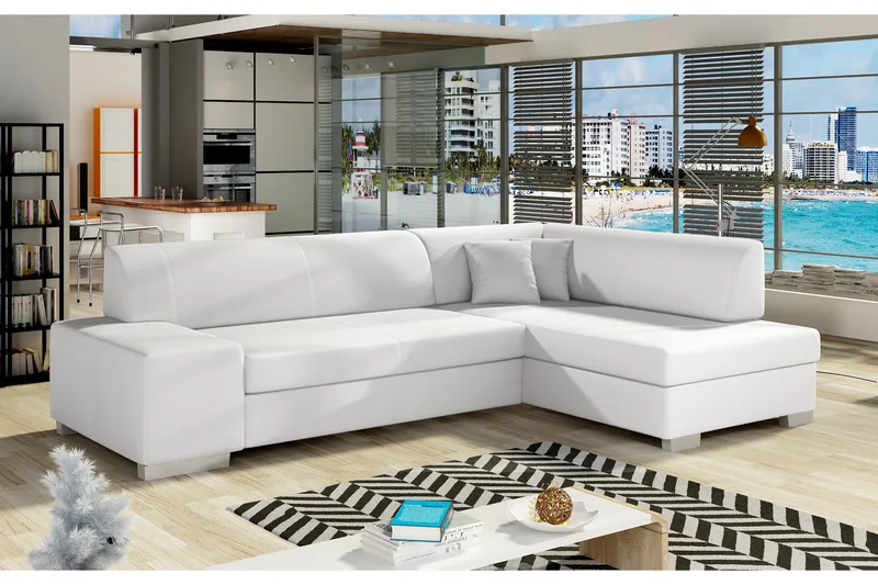 Tietaz Bäddsoffa med Divan, Vit