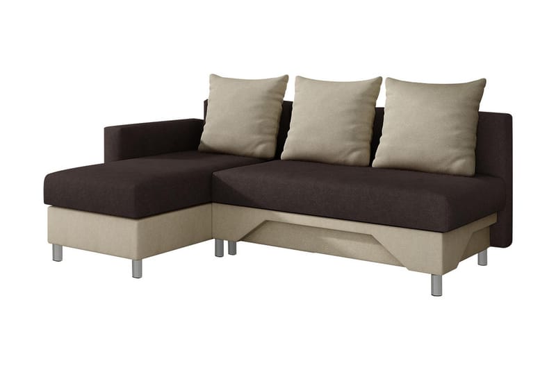 TOM Divanbäddsoffa 215x133x72 cm - Beige/Brun/Vit - Bäddsoffor - Bäddsoffa divan