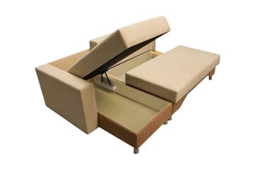 Tom Divanbäddsoffa 215x133x72 cm - Beige/Grå - Möbler - Vardagsrum - Bäddsoffor