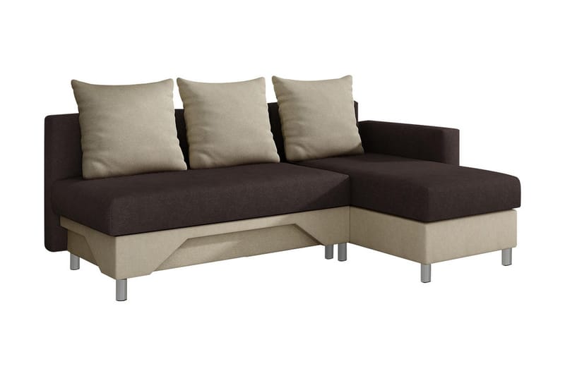 TOM Divanbäddsoffa 215x133x72 cm - Brun/Vit - Bäddsoffor - Bäddsoffa divan