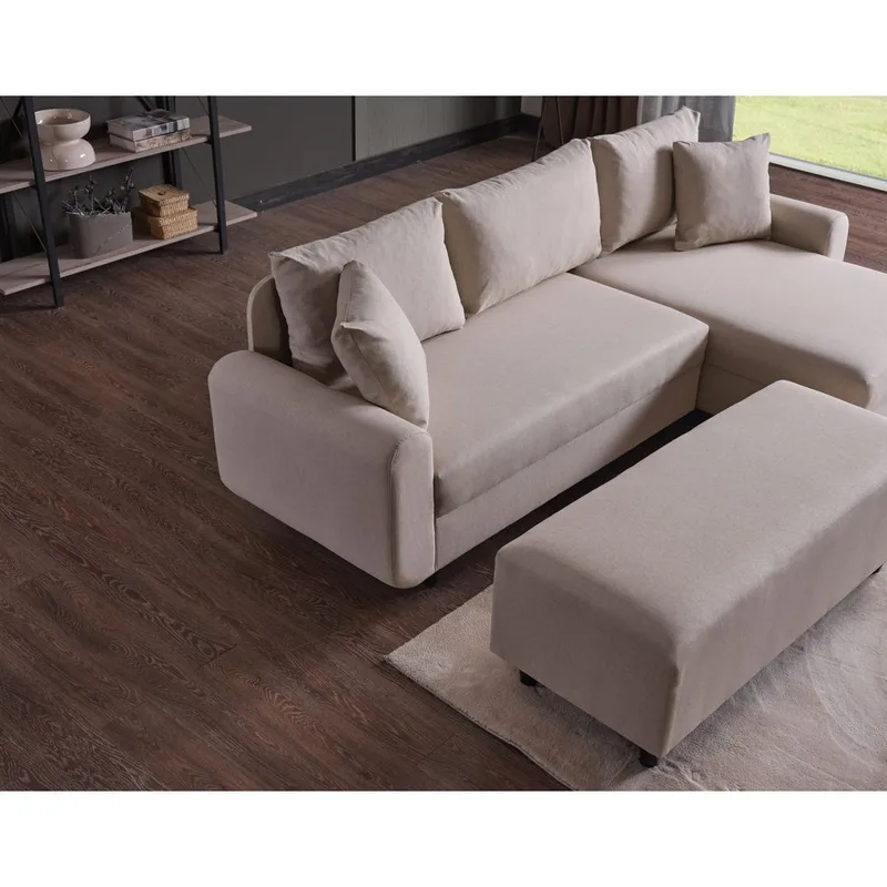 Torlan 3-sits Hörnbäddsoffa - Beige - Möbler - Vardagsrum - Bäddsoffor