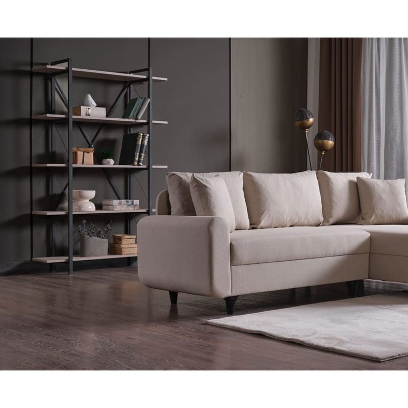 Torlan 3-sits Hörnbäddsoffa - Beige - Möbler - Vardagsrum - Bäddsoffor