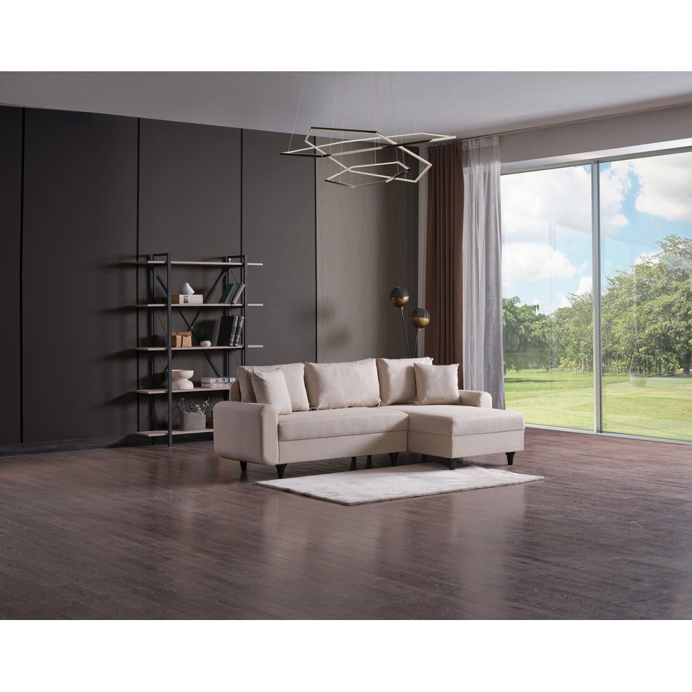 torlan 3-sits hörnbäddsoffa - beige