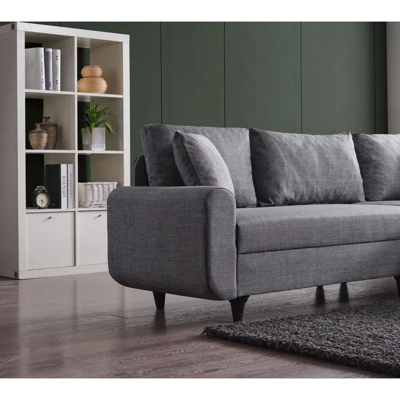 Torlan 3-sits Hörnbäddsoffa - Grå - Möbler - Vardagsrum - Bäddsoffor