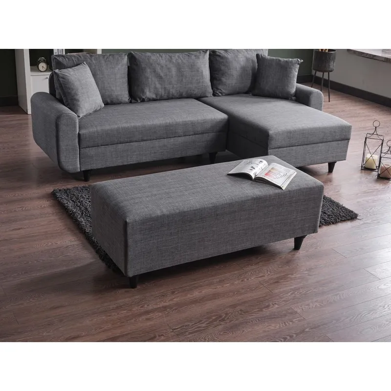 Torlan 3-sits Hörnbäddsoffa - Grå - Möbler - Vardagsrum - Bäddsoffor