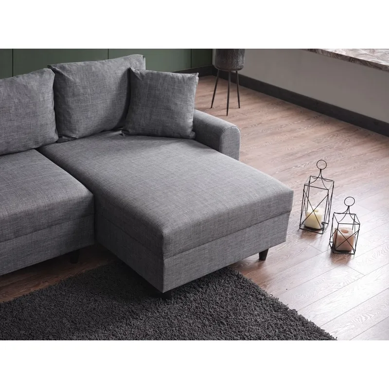 Torlan 3-sits Hörnbäddsoffa - Grå - Möbler - Vardagsrum - Bäddsoffor