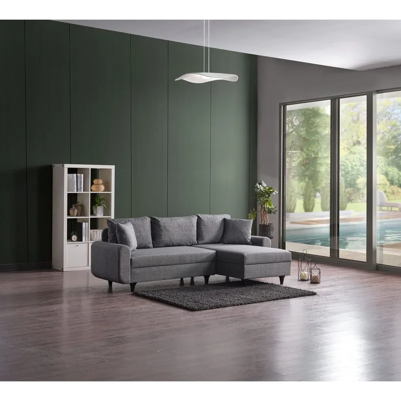 Torlan 3-sits Hörnbäddsoffa - Grå - Möbler - Vardagsrum - Bäddsoffor