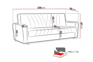 Torskudden Soffa - Brun - Möbler - Vardagsrum - Bäddsoffor - 4-sits bäddsoffa
