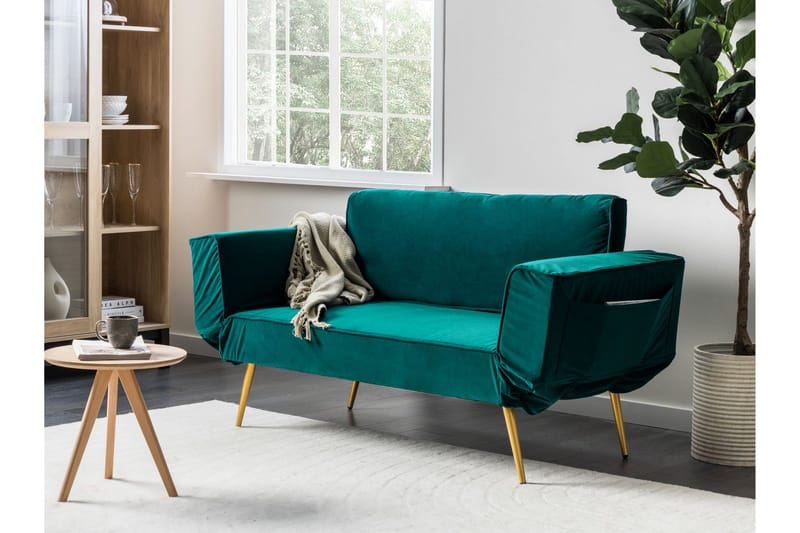 Touya Bäddsoffa 2-sits - Guld/Grön - Möbler - Vardagsrum - Bäddsoffor