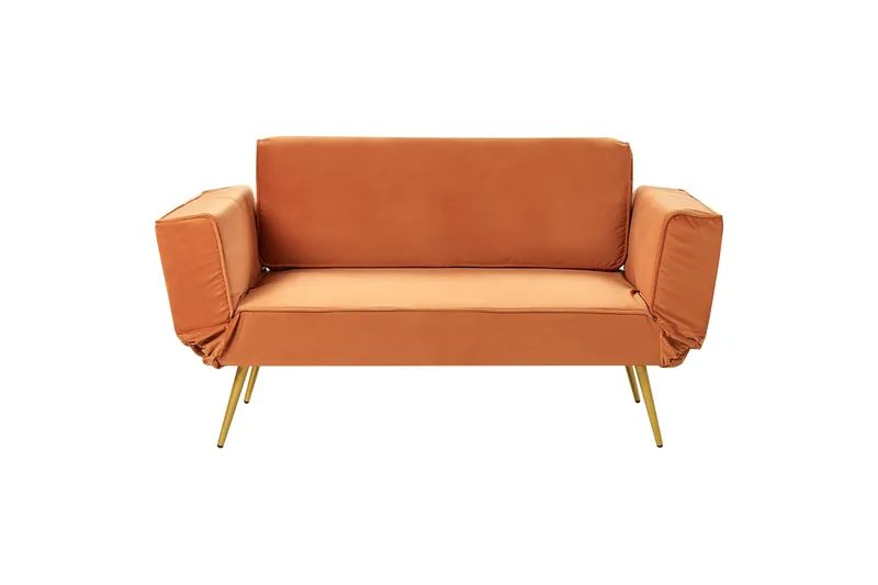 Touya Bäddsoffa 2-sits, Guld/Orange