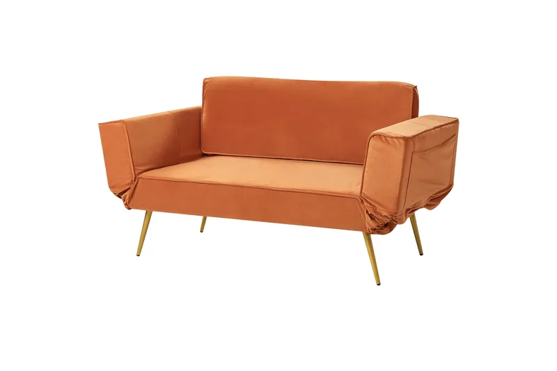 Touya Bäddsoffa 2-sits - Guld/Orange - Möbler - Vardagsrum - Bäddsoffor
