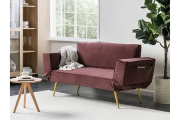 Touya Bäddsoffa 2-sits - Guld/Rosa - Möbler - Vardagsrum - Bäddsoffor