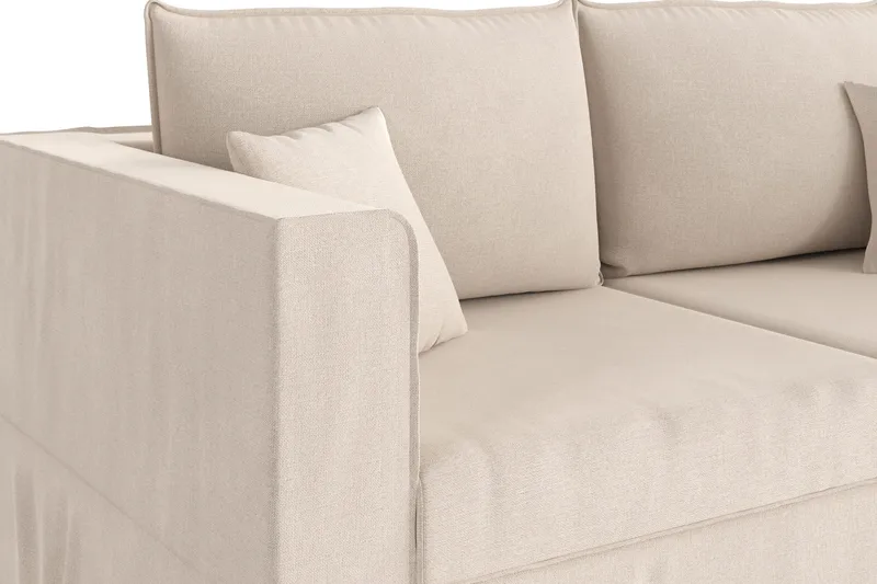 Travstad 3-sits Bäddsoffa i Chenille - Beige - Möbler - Vardagsrum - Bäddsoffor - 3-sits bäddsoffa