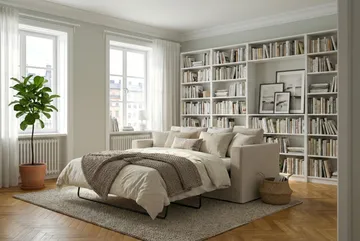 Travstad 3-sits Bäddsoffa i Chenille frammåtbäddad - Beige - Möbler - Vardagsrum - Bäddsoffor - 3-sits bäddsoffa