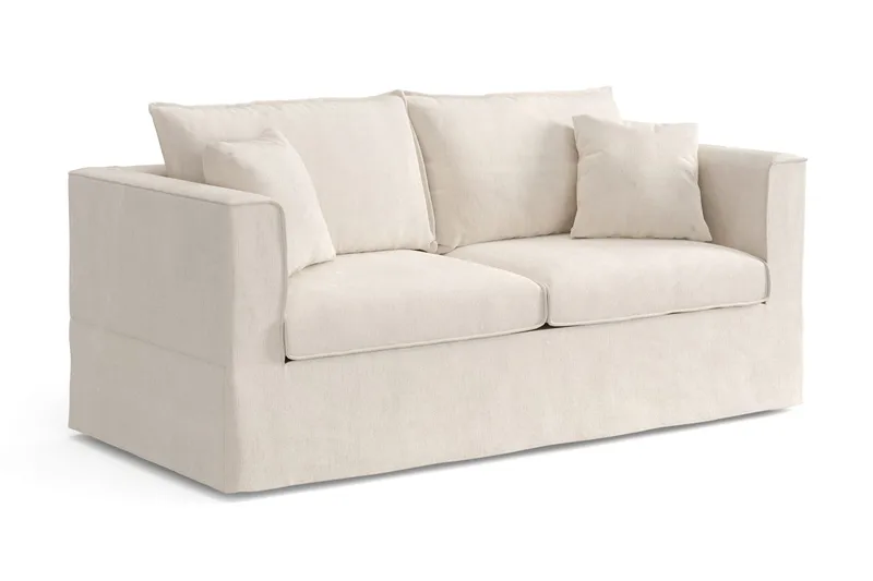 Travstad 3-sits Bäddsoffa i Chenille frammåtbäddad - Beige - Möbler - Vardagsrum - Bäddsoffor - 3-sits bäddsoffa