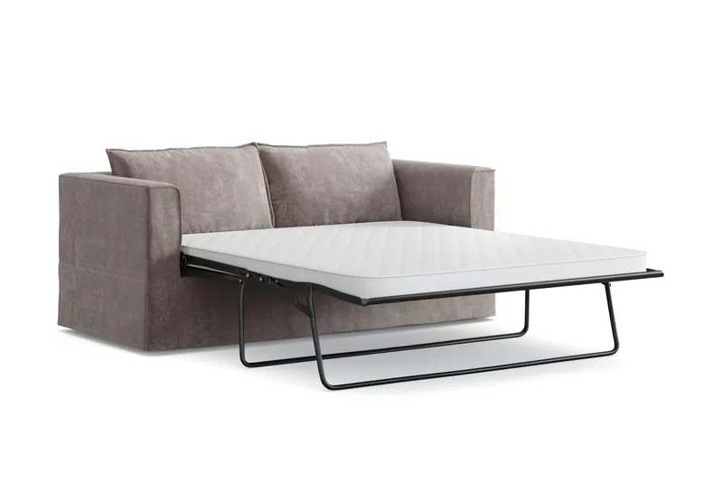 Travstad 3-sits Bäddsoffa i Chenille frammåtbäddad - Grå - Möbler - Vardagsrum - Bäddsoffor - 3-sits bäddsoffa