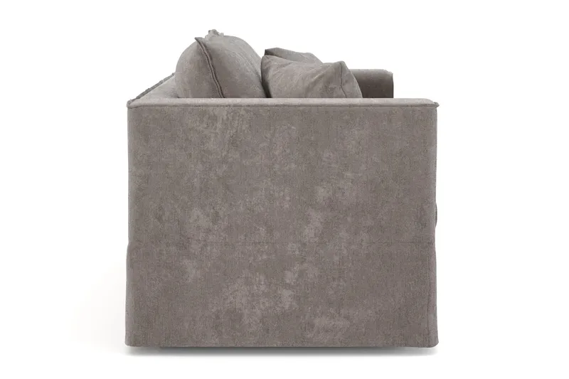 Travstad 3-sits Bäddsoffa i Chenille frammåtbäddad - Grå - Möbler - Vardagsrum - Bäddsoffor - 3-sits bäddsoffa