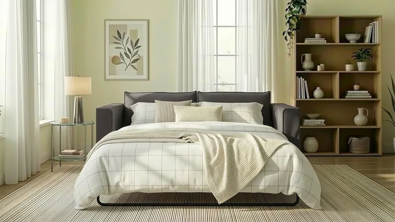 Travstad 3-sits Bäddsoffa i Chenille - Grå - Möbler - Vardagsrum - Bäddsoffor - 3-sits bäddsoffa