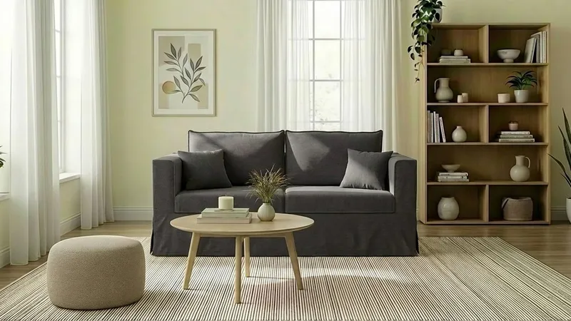 Travstad 3-sits Bäddsoffa i Chenille - Grå - Möbler - Vardagsrum - Bäddsoffor - 3-sits bäddsoffa