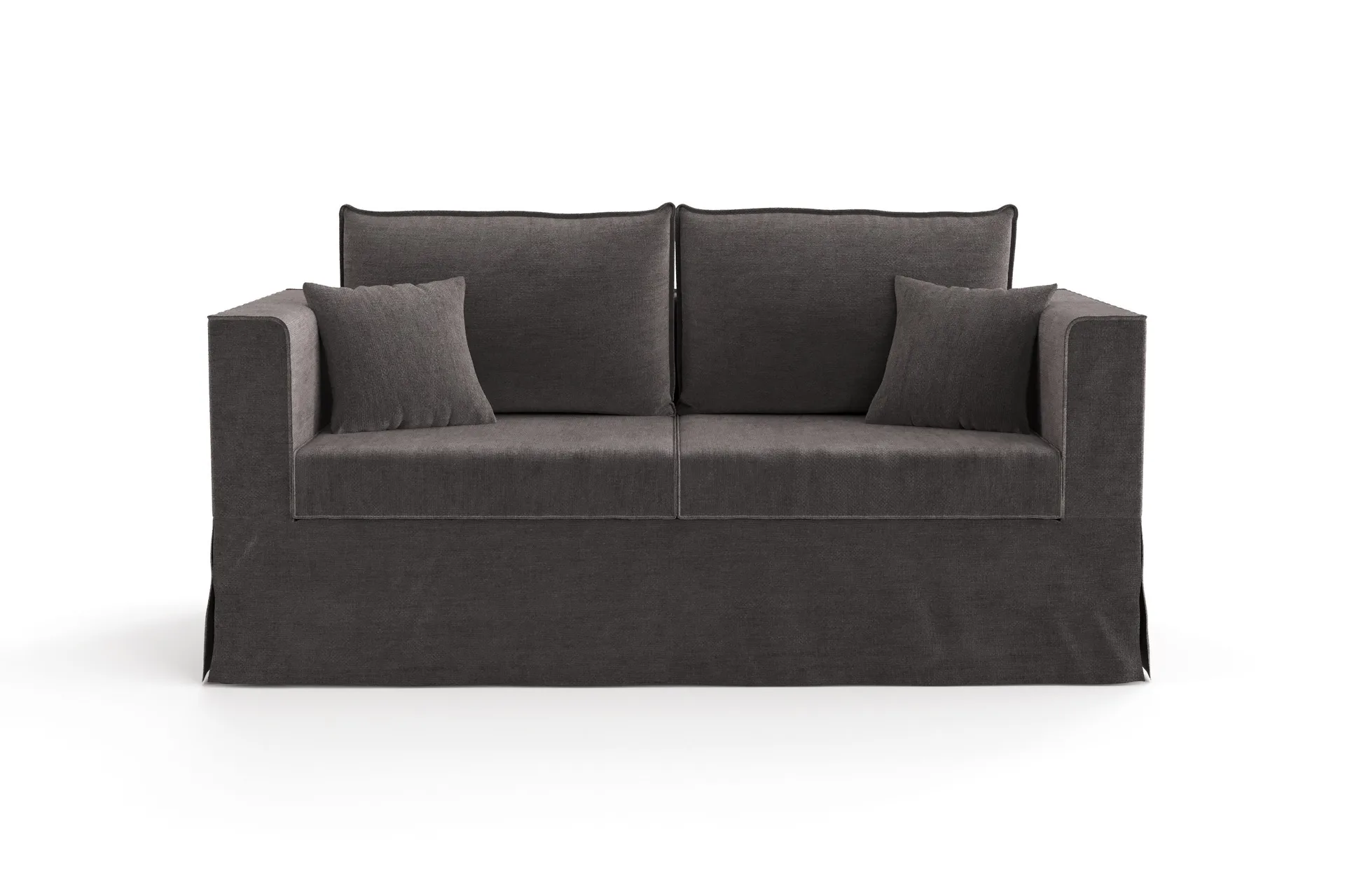 travstad 3-sits bäddsoffa i chenille - grå