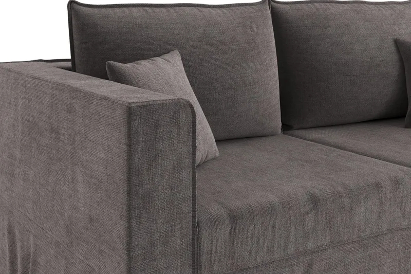 Travstad 3-sits Bäddsoffa i Chenille - Grå - Möbler - Vardagsrum - Bäddsoffor - 3-sits bäddsoffa