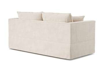 Travstad 3-sits Bäddsoffa med HVILA Bäddmadrass 140x200 cm Latex med Tvättbar klädsel - Beige - Möbler - Vardagsrum - Bäddsoffor - 3-sits bäddsoffa