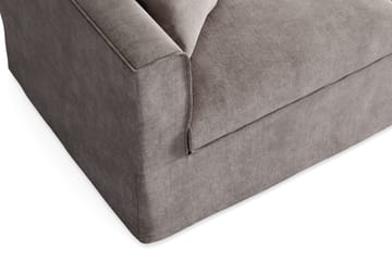 Travstad 3-sits Bäddsoffa med HVILA Bäddmadrass 140x200 cm Memoryskum med Tvättbar klädsel - Grå - Möbler - Vardagsrum - Bäddsoffor - 3-sits bäddsoffa