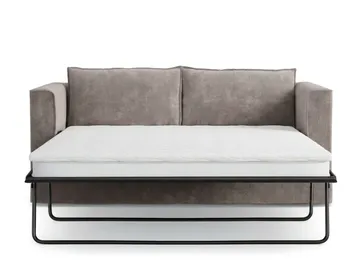 Travstad 3-sits Bäddsoffa med HVILA Bäddmadrass 140x200 cm Memoryskum med Tvättbar klädsel - Grå - Möbler - Vardagsrum - Bäddsoffor - 3-sits bäddsoffa